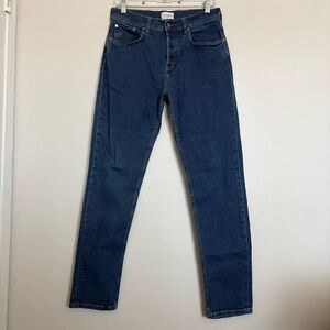 Octobre Editions Sezane Slim Fit Jeans Men’s 31 Blue Button Fly Casual Classic